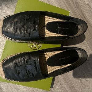 Tory Burch Black Espadrille Shoes